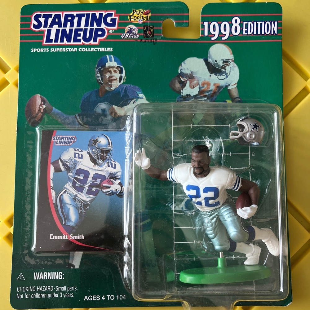 Emmitt Smith NFL Dallas Cowboys 1998 Starting Lineup Figure New